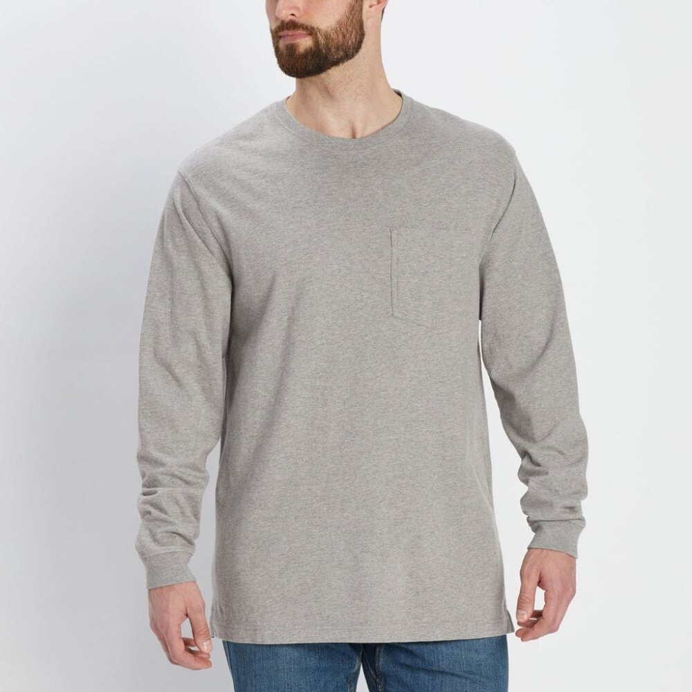 Duluth 40 grit long sleeve t-shirt w/ pocket NAVY- not grey as pictured